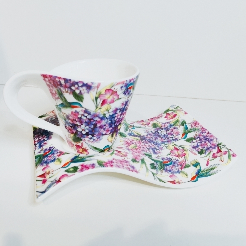 𝅺ADELINE Fine Porcelain Tea Cup and Saucer Set